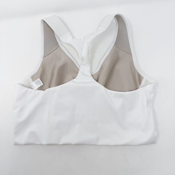 Spanx Small S White Longline Medium Impact Sports Bra Racerback Scoop Neck - Picture 2 of 9